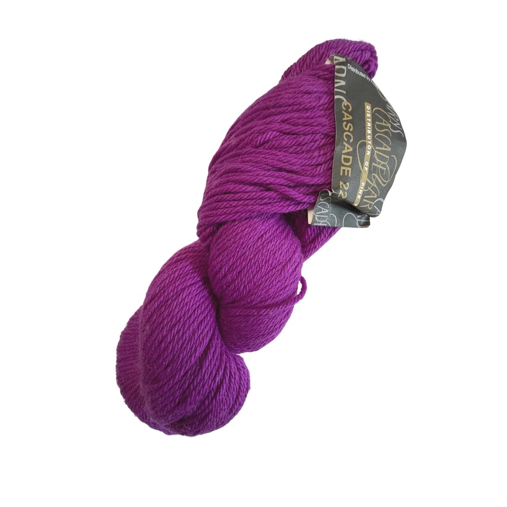 New Cascade Yarns Cascade 220 Peruvian Highland Wool Purple/Pink Knit Crochet